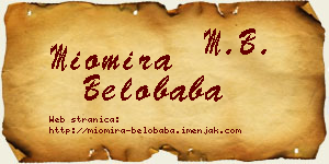 Miomira Belobaba vizit kartica